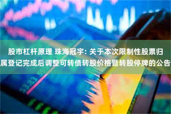 股市杠杆原理 珠海冠宇: 关于本次限制性股票归属登记完成后调整可转债转股价格暨转股停牌的公告