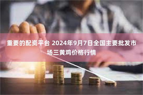 重要的配资平台 2024年9月7日全国主要批发市场三黄鸡价格行情