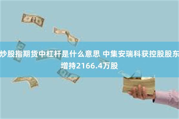 炒股指期货中杠杆是什么意思 中集安瑞科获控股股东增持2166.4万股